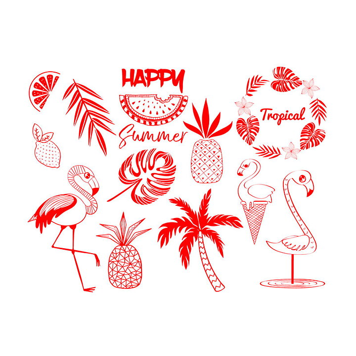 Find It Trading Textile Stamps - Tropical