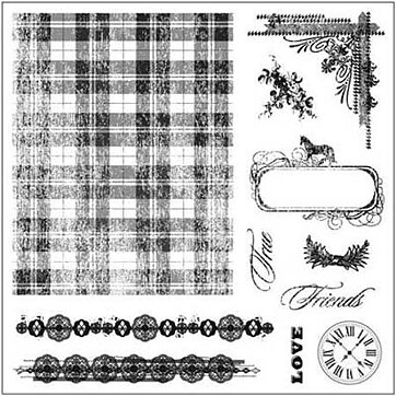 Fiskars Clear Stamps - Tartan'n Time