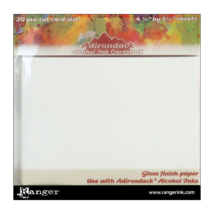 Ranger Adirondack Glossy Cardstock White