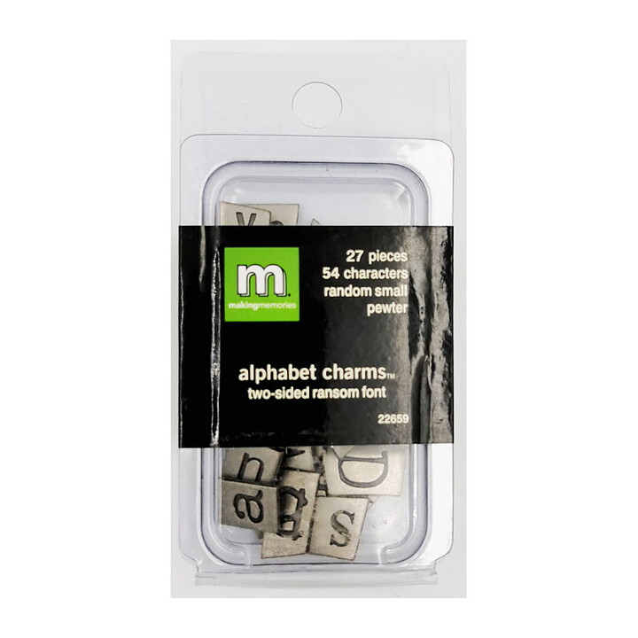 Making Memories Alphabet Charms - Small Random Pewter