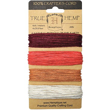 Hemptique Hemp Cord - Coral Reef