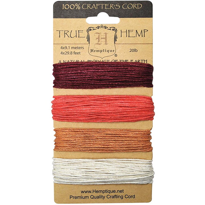 Hemptique Hemp Cord - Coral Reef