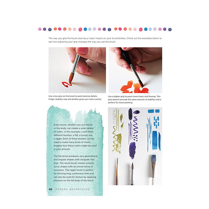 Walter Foster Creative Books - Modern Watercolor by Kristin Van Leuven