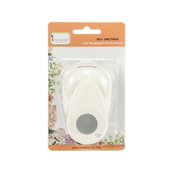 Dress My Craft Paper Punch Medium - Scalloped Circle 