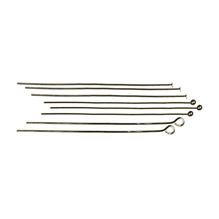 Cousin Basic Metal Findings - Gunmetal Head & Eye Pins 51 mm