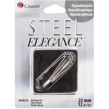 Cousin Stainless Steel Elegance - Ball Head Pin 25 mm