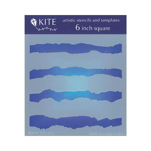 Judikins Kite Stencil 6" Square - Torn Edges