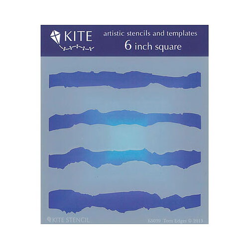 Judikins Kite Stencil 6" Square - Torn Edges