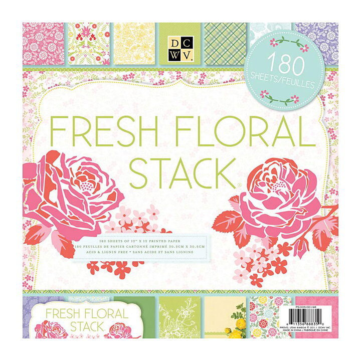 DCWV Paper Stack Fresh Floral