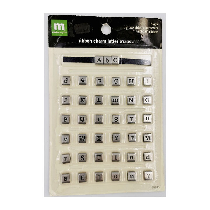 Making Memories Ribbon Charms Letter Wraps - Black