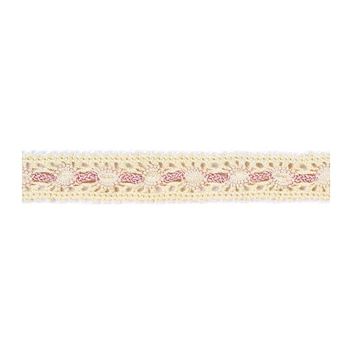 American Crafts Ribbon Ruban Premium - Crocheted Lace Vanilla & Blush