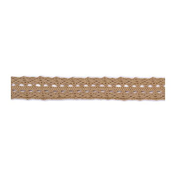 American Crafts Ribbon Ruban Premium - Crocheted Lace Brown Sugar