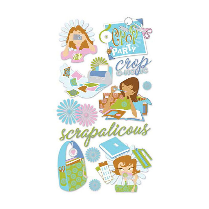 EK Success Sticko Stickers 3D - Crop Party Sparkling