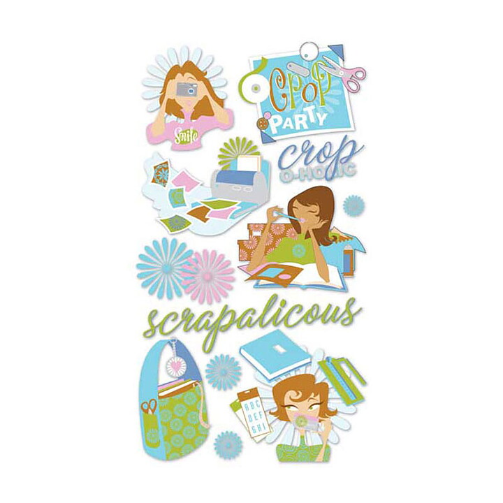 EK Success Sticko Stickers 3D - Crop Party Sparkling
