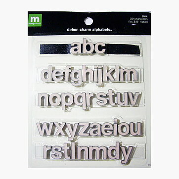 Making Memories Ribbon Charm Alphabets - White