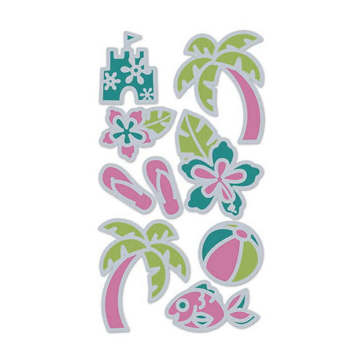 EK Success Sticko Stickers 3D - Palm Trees Sparkling