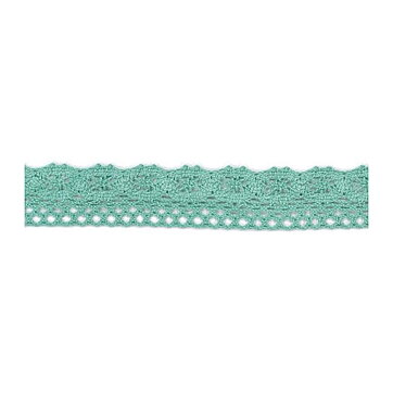 American Crafts Ribbon Ruban Premium - Crocheted Lace Robin's Egg