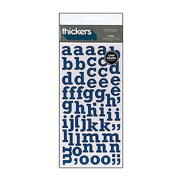 American Crafts Thickers Chipboard Stickers - Typo Peacock