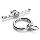 Cousin Stainless Steel Elegance - Band Accent Toggle 7x17 mm