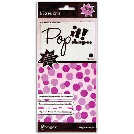 Ranger Inkssentials Pop it Shapes 3D Dots - White Circle