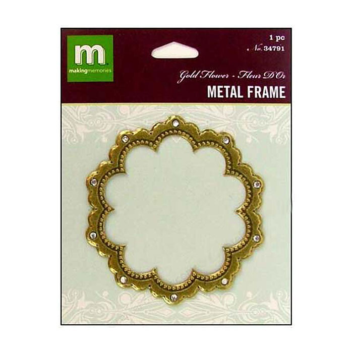 Making Memories Metal Frame - Gold Flower