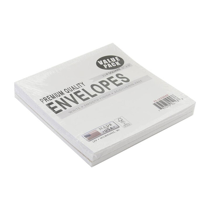 Leader Paper Products Envelopes - Square Vellum White