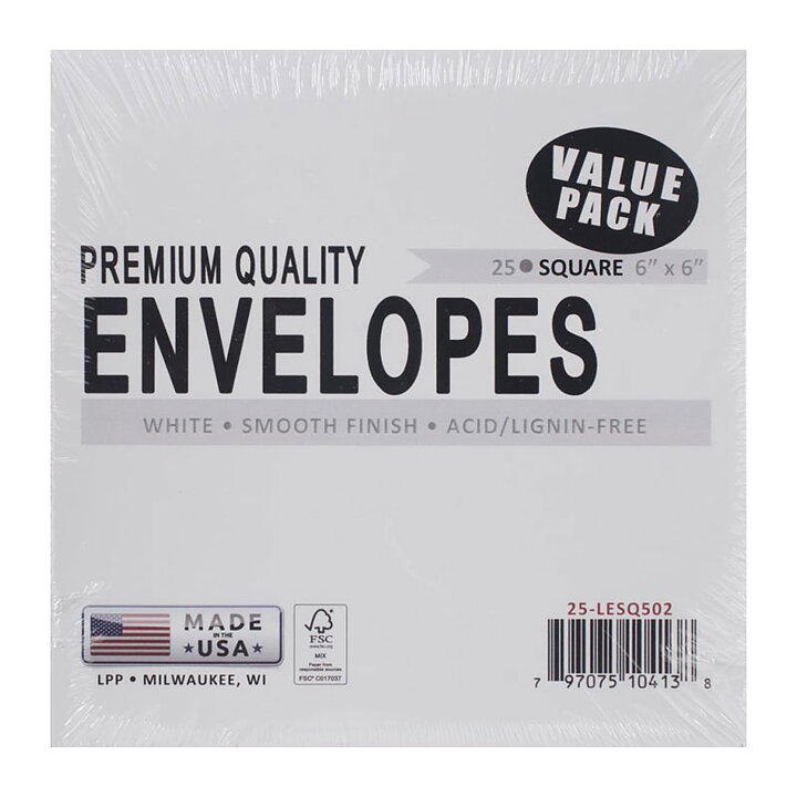 Leader Paper Products Envelopes - Square Vellum White