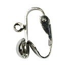Cousin Basic Metal Findings - Silver Earring Clip-On w/Loops 12 mm