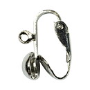 Cousin Basic Metal Findings - Silver Earring Clip-On w/Loops 12 mm
