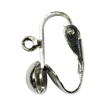 Cousin Basic Metal Findings - Silver Earring Clip-On w/Loops 12 mm