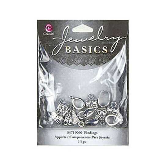 Cousin Basic Metal Findings - Silver Bail Mixed Pack