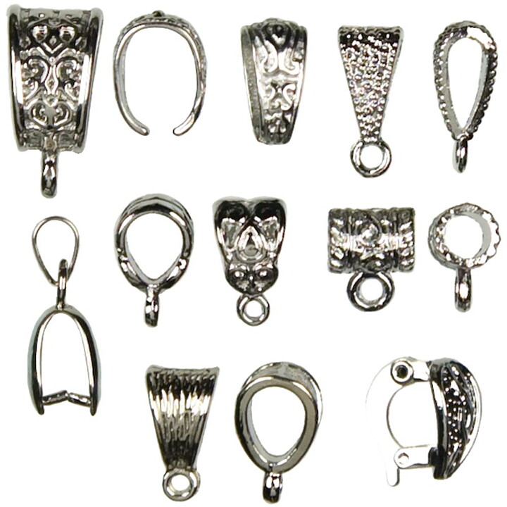 Cousin Basic Metal Findings - Silver Bail Mixed Pack