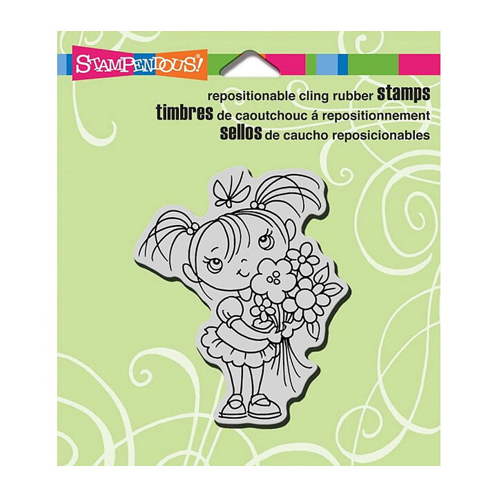 Stampendous Rubber Stamps - Bouquet Kiddo