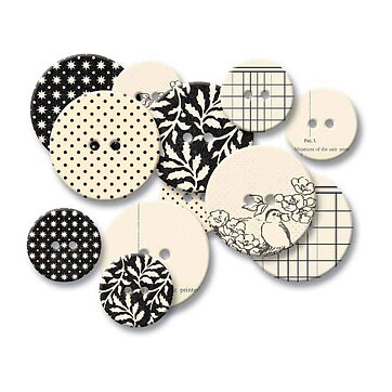 Jenni Bowlin Buttons - Black Line