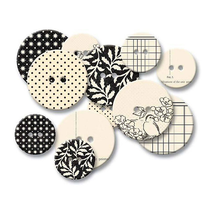 Jenni Bowlin Buttons - Black Line
