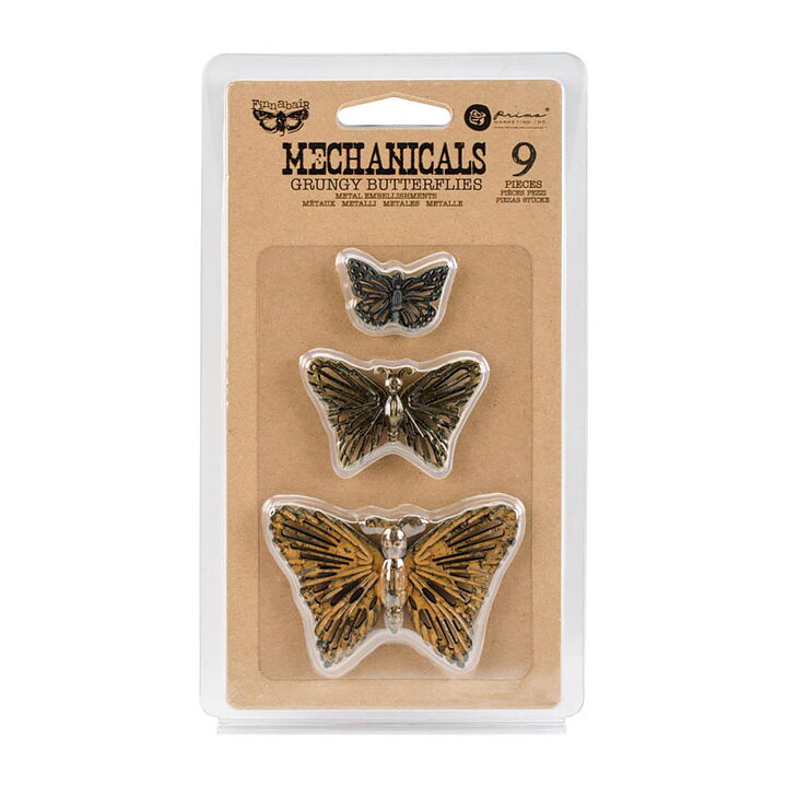 Prima Marketing Finnabair Mechanicals - Grungy Butterflies