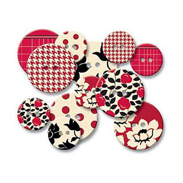 Jenni Bowlin Buttons - Red Line