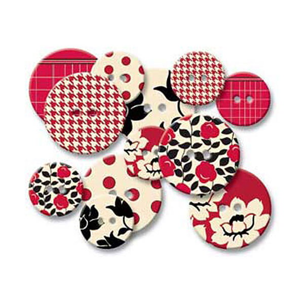 Jenni Bowlin Buttons - Red Line