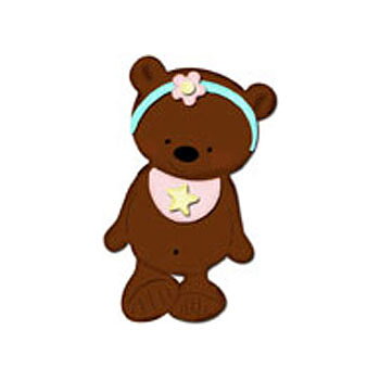 BK Dies 2x3 Animal Bear Teddy