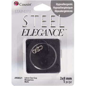 Cousin Stainless Steel Elegance - Lobster Clasp 3x8 mm