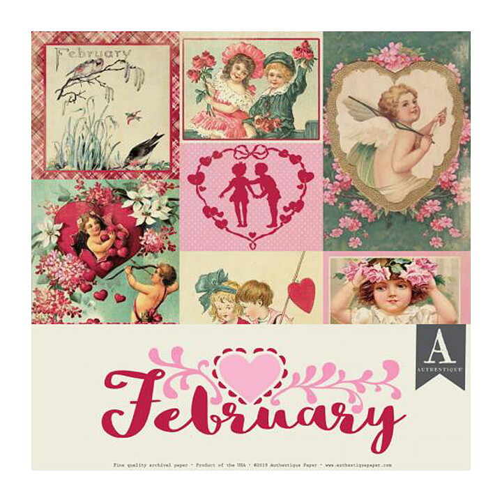 Authentique Double-Sided Cardstock Pack - February