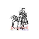 Deep Red Rubber Stamps - Alice With Deer