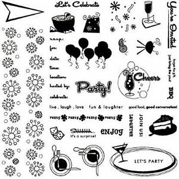 Fiskars Clear Stamps - Celebrate