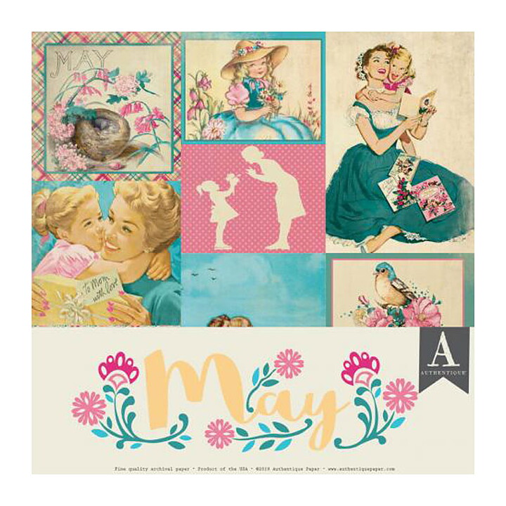 Authentique Double-Sided Cardstock Pack - May