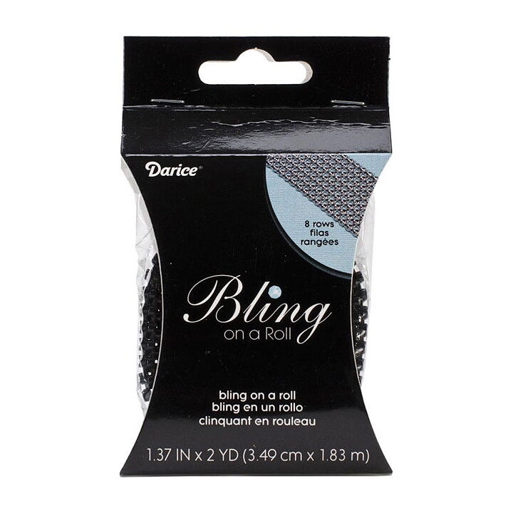 Darice Bling On A Roll - Black & Silver 1,8m
