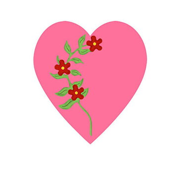BK Dies 3x3 Valentine Heart Flowers