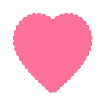 BK Dies 3x3 Valentine Heart Scalloped Large