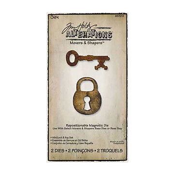 Tim Holtz Sizzix Alterations Movers & Shapers - Mini Lock & Key Set