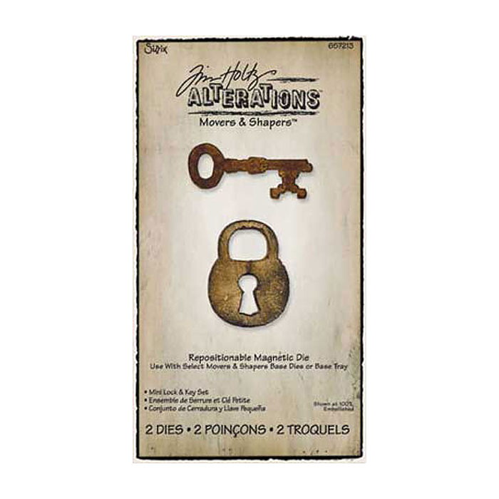 Tim Holtz Sizzix Alterations Movers & Shapers - Mini Lock & Key Set