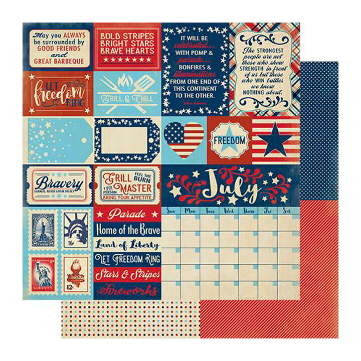 Authentique Double-Sided Cardstock Pack - July